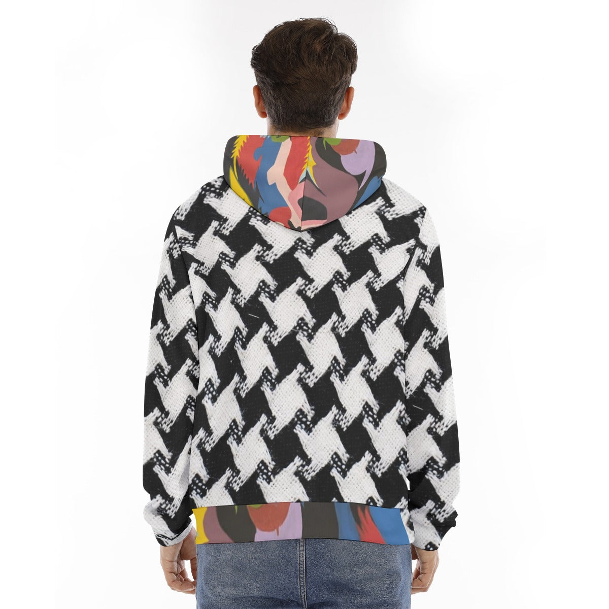 Hoodie With Placket Double Zipper
