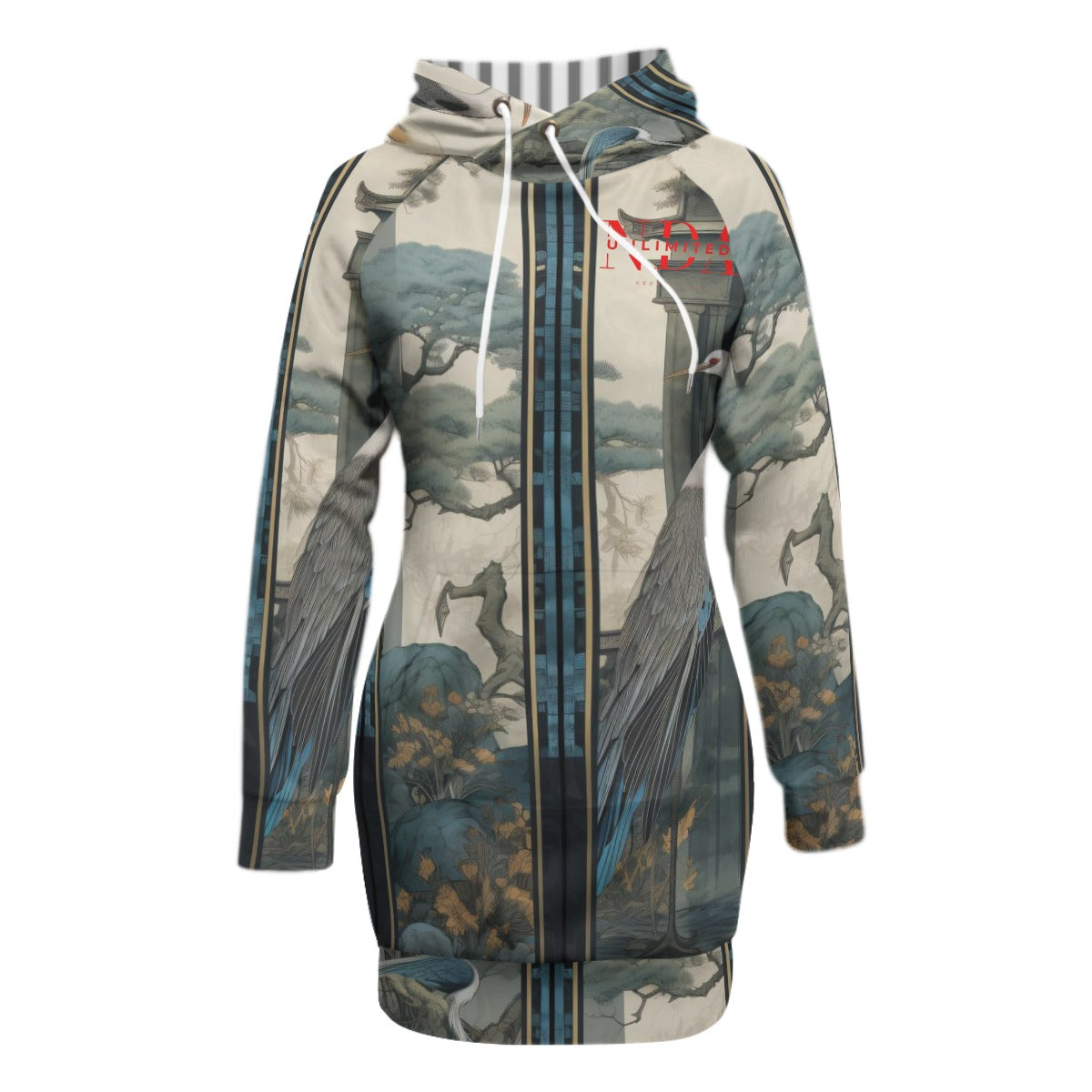 Pullover Hoodie With Raglan Sleeve