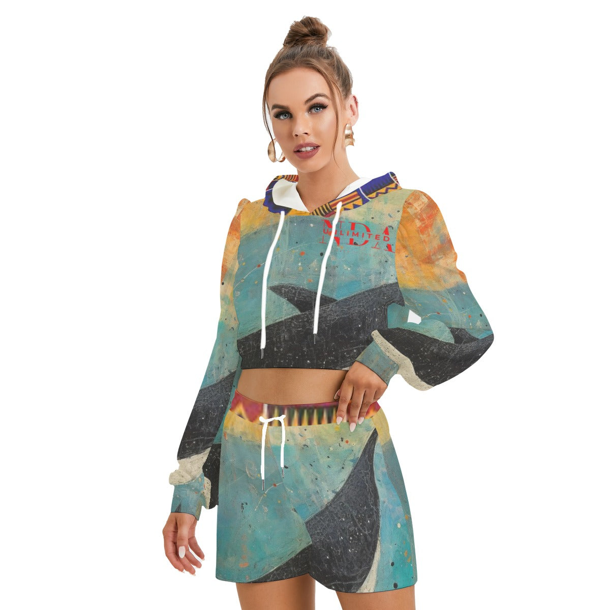 Mirco Fleece Hoodie And Shorts Set