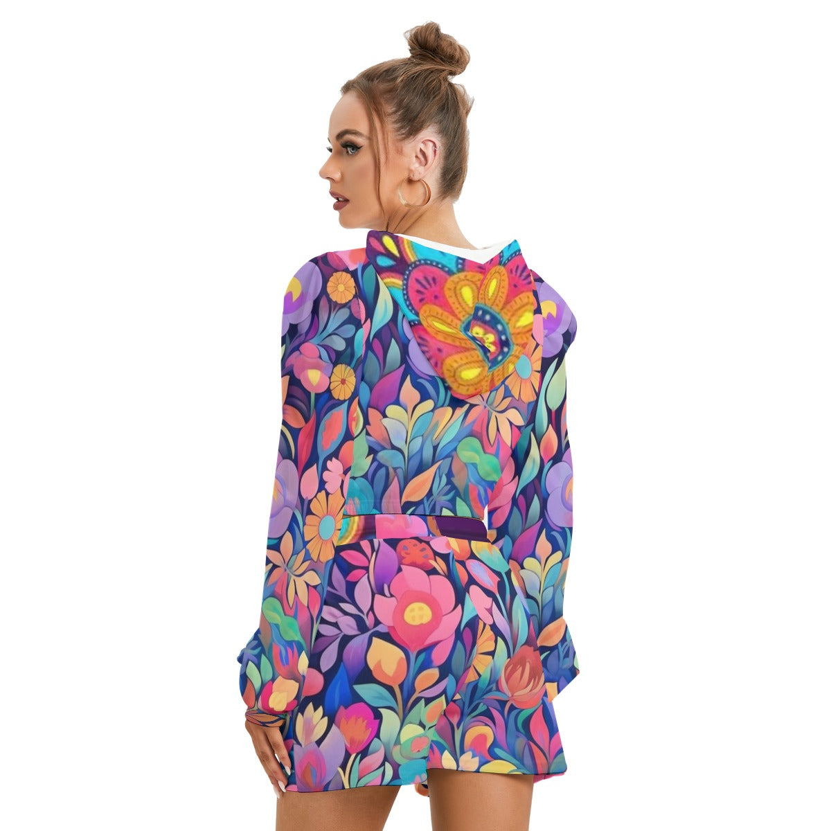 Micro Fleece Hoodie And Shorts Set