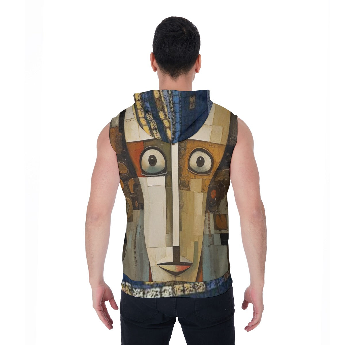 Zipper-Up Sleeveless Hoodie