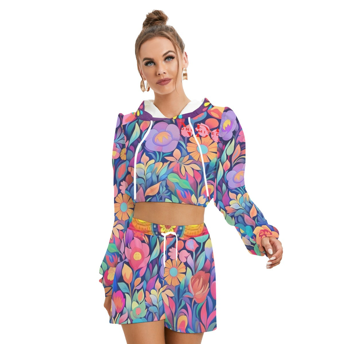 Micro Fleece Hoodie And Shorts Set